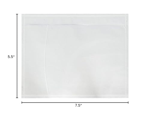 Sales4Less Packing List Envelopes 7.5" X 5.5" Pouches Clear Enclosed Adhesive Bags Pack of 50 - size: 50 Pack