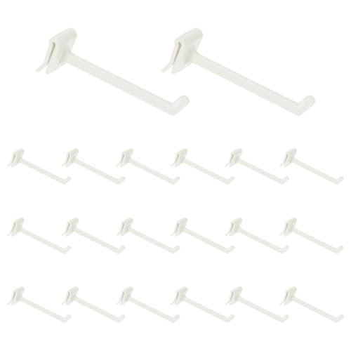 uxcell 20Pcs Slat Wall Panel Hooks 3" Plastic Slat Wall Accessories - size: 3 Inch