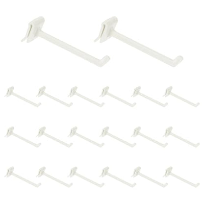 uxcell 20Pcs Slat Wall Panel Hooks 3" Plastic Slat Wall Accessories - size: 3 Inch