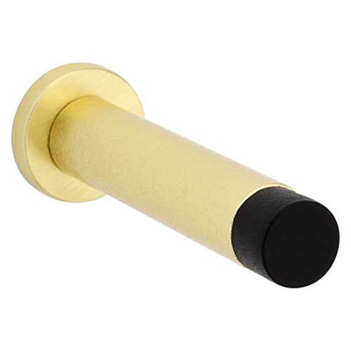 National Hardware N830-523 Cooper Door Stop, 3", Brushed Gold with Matte Black Tip - color: Brushed Gold with Matte Black Tip