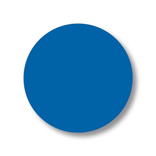 5S Location Marking Circle- (Various Sizes Available) Durable Circular Shaped Floor Marker by Graphical Warehouse- Vibrant Colors, Rounded Corners (25 Pack) (2", Blue) - color: Blue, size: 2"