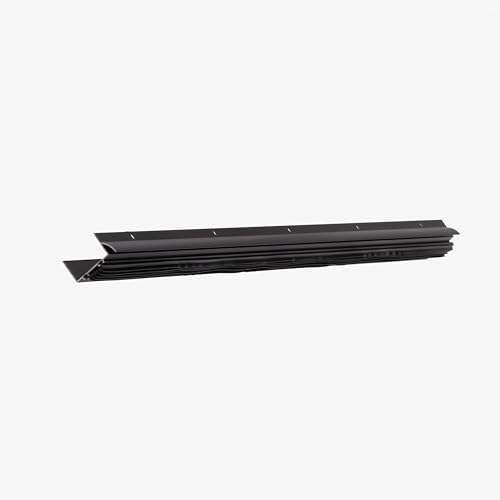 Heavy-Duty U-Shaped Door Bottom Seal Closer Fire Rated, Black Anodized, Clear Anodized, Weatherproof U-Shaped Door Bottom Seal (Black Anodized, 32) - size: 32 Inch