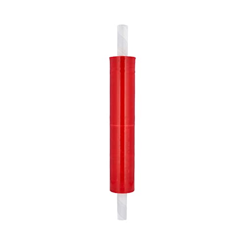 PSBM Red Stretch Film/Wrap with Extended Core Handles, 1 Roll 20 Inch x 1000 Feet 80 Gauge Heavy Duty Clear Plastic Wrap Industrial Strength Shrink Film for Moving, Packing & Shipping - size: 1 Roll, style: Red