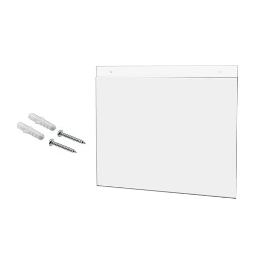 10 Pack Sign Holder 14 by 11 Inch Ad Frame with Holes and Hardware Certificate Warnings Notice Holder Hours of Operation Sign Sleeve Horizontal Clear Acrylic by Marketing Holders - size: 14" w x 11" h