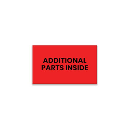StickerJet Additional Parts Inside Labels 3"x5" – 500 Pcs Adhesive Roll for Shipping, Packing, Warehousing & Handling Instructions﻿– Easy Peel & Stick Warning Stickers – Made in USA - color: Additional Parts Inside Red