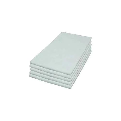 White Polish Pad, 14 x 20 Inch, 5-Pack, compatible with ORB1420 Powr XB2 Orbital Floor Machine