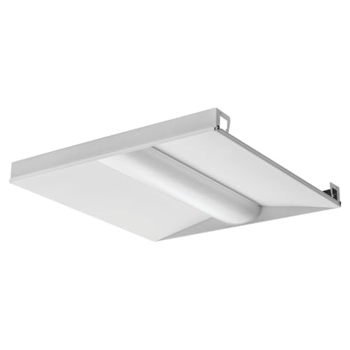 Lithonia Lighting 2x2 LED Troffer Light, BLT Series Low Profile LED Drop in Ceiling Light for Dropped Ceiling with Curved Ribbed Diffuser, 3300 Lumens, 3500K Neutral White - color: 3500K, size: 2 ft x 2 ft, style: Standard