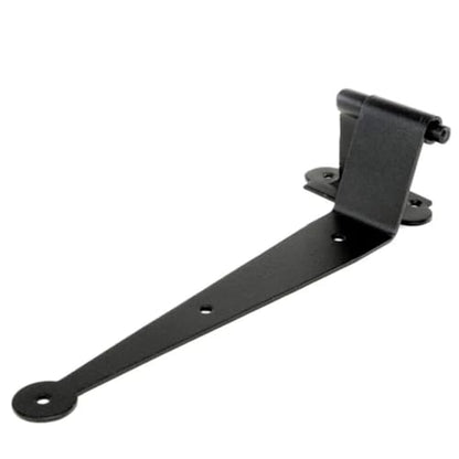 Renovators Supply Manufacturing Black Cast Iron Pintle Strap Hinges 11-3/4 Inch Offset Lift Off Shutter Gate Door Hardware RSF Rustic Colonial Reversible Hinges with Screws - size: Pack of 1