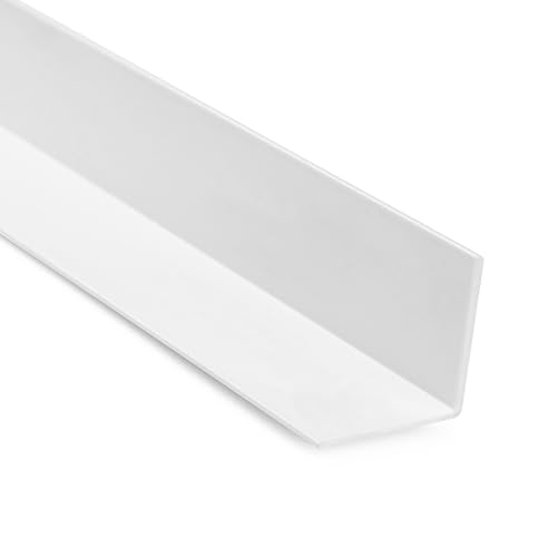 10 Pack Wall Corner Guards, Vinyl 1-1/8" x 48" Trim Protectors, Paintable Corner Molding for Wall Furniture Cabinet Door Countertop Protection, Easy Install