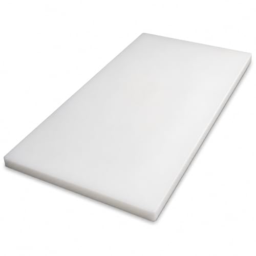 Commercial Cutting Board, Plastic Poly Kitchen Board Dishwasher Safe, Heavy Duty Food Prep Surface for Restaurant Use (30"L x 18"W x 0.57"Th) - color: White, size: 30"L x 18"W