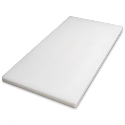 Commercial Cutting Board, Plastic Poly Kitchen Board Dishwasher Safe, Heavy Duty Food Prep Surface for Restaurant Use (30"L x 18"W x 0.57"Th) - color: White, size: 30"L x 18"W
