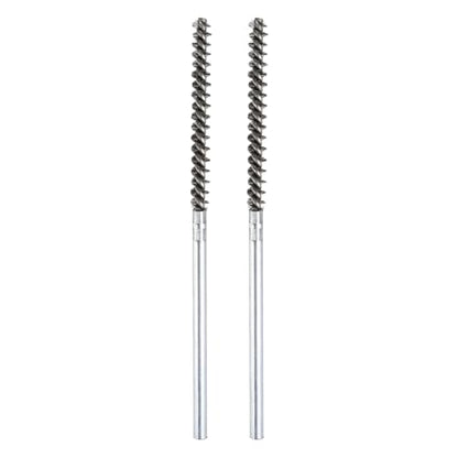 HARFINGTON 2pcs Wire Bore Brush Set 7 Inch Length 5/16 Inch Shank Stainless Steel Bristles Cleaning Brush for Clean Car Part Tube Kitchen Garage - size: 7 x 5/16 Inch