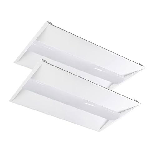 RMC 2x4 LED Troffer Light,Selectable 4CCT,7000 LM,0-10V Dimmable,2Pack - size: 2x4 2pack