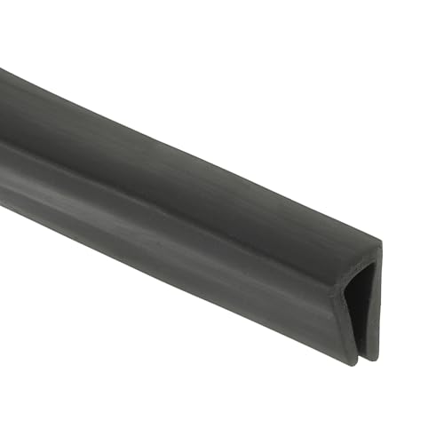 PATIKIL 3/16" Rubber Edge Trim, 10 ft Flexible U Channel Flat Bottom - size: 10ft x 0.2" x 0.3" x 0.43"