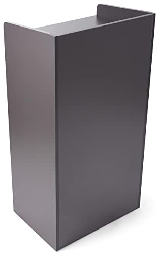 Displays2go Podium Stand, Gray - color: Gray