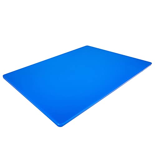 Thirteen Chefs Extra Large 24 x 18 Blue Cutting Board - 1/2" Thick HDPE Plastic for Fish and Seafood, Restaurant Quality Poly, NSF for Commercial Kitchens - color: Blue, size: 24"L x 18"W