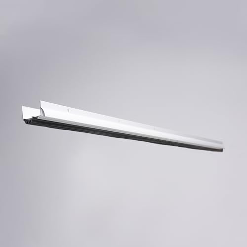U-Shape Door Bottom with Drip Cap – Heavy Duty Aluminum + White Vinyl Seal | Fits 1-3/4" Doors | Weatherproof Door Sweep for Exterior Doors | 32", 36", 42", 48" (32 inch) - size: 32 inch