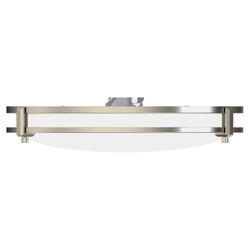 Juno Saturn Flush Mount Ceiling Light with Switchable Color Temperature (2700K-5000K), 13-Inch, Brushed Nickel - color: Brushed Nickel, size: 13-Inch