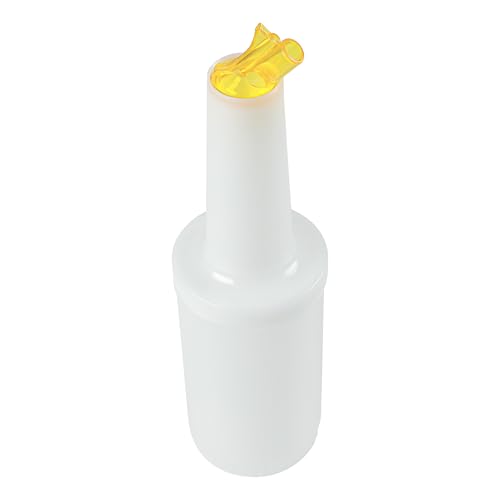 Restaurantware 1 qt Yellow Plastic Quick Pour Storage Container Bottle - color: Yellow, size: 32 Ounces
