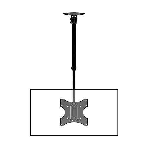 Suptek Ceiling TV Mount Fits Most 23-43 inch LCD LED Plasma Panel Display with Max VESA 200x200mm Loaded up to 35kg/77.16lbs Height Adjustable MC3260 - size: Max 43" TV