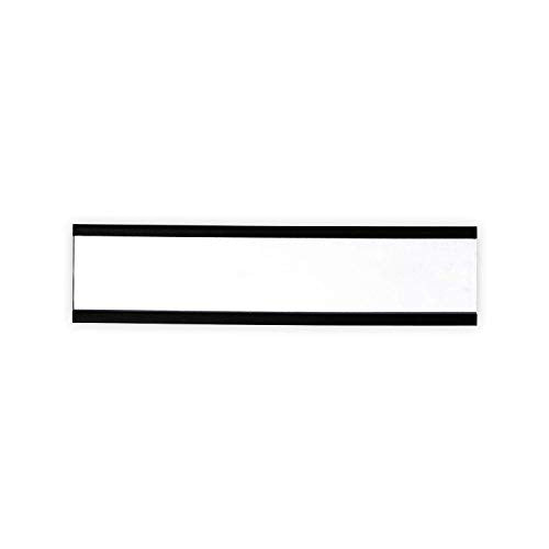 SmartSign Magnetic 'C' Channel Label Holders for Metal Racks and Shelves | 1" x 4" Pack of 25 - size: 1" x 4"