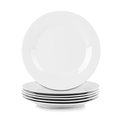 10 Strawberry Street Simply White 10.5" Round Dinner Plate, Set of 6 - size: Dinner Plate, style: Round