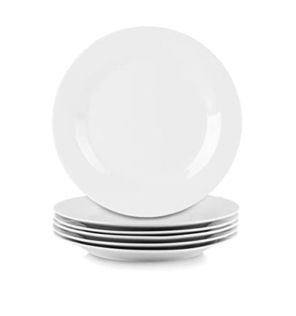 10 Strawberry Street Simply White 10.5" Round Dinner Plate, Set of 6 - size: Dinner Plate, style: Round