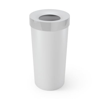 Umbra Vento Kitchen Trash Can, Open Top 16.5 Gallon Garbage Can, Grey - color: Grey