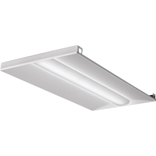 Lithonia Lighting 2x4 LED Troffer Light, 4000 Lumens, 4000K Cool White - color: 4000K, size: 2 ft x 4 ft, style: Standard