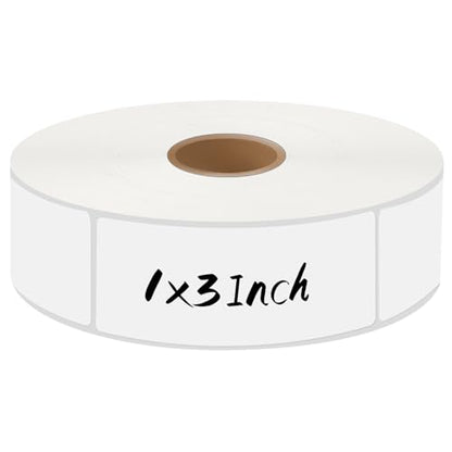 1000 Freezer Labels, 1 x 3 Inch Removable Food Labels, White