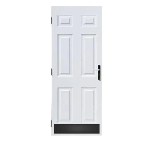 Aluminum Kick Plate - Adhesive Mounted - Choose the Color and Size for Your Door (Black, 6" x 32") - color: Black, size: 6" x 32"