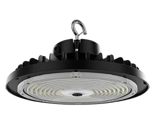 RAB Lighting H15XLB/480 UFO High Bay Lighting 240W LED High Bay Light Field Selectable Wattage and CCT 480V Black Industrial Warehouse Fixture IP65 0-10V Dimming DLC Premium (480, Volts)