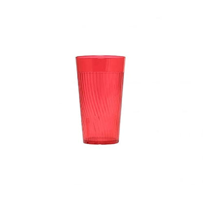 TrueCraftware- 10 oz. Belize Tumbler/Drinking Cups Red Polycarbonate Set of 12-Premium Iced Tea Glasses Stackable Reusable Drinking Glasses Dishwasher Safe Break-Resistant for Home Restaurants - color: Red, size: 10 oz