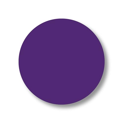 5S Location Marking Circle- (Various Sizes Available) Durable Circular Shaped Floor Marker by Graphical Warehouse- Vibrant Colors, Rounded Corners (25 Pack) (2", Purple) - color: Purple, size: 2"