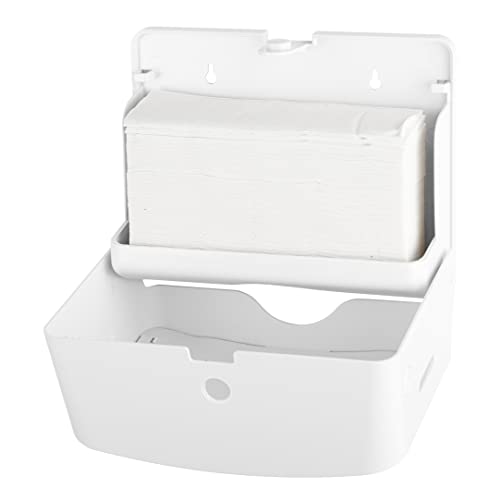 EZbrnd Wall Mount MULTIFOLD Paper Towel Dispenser for Kitchen/Bathroom/Office/RV/Airbnb, White, 3200-EZ - style: Mini White