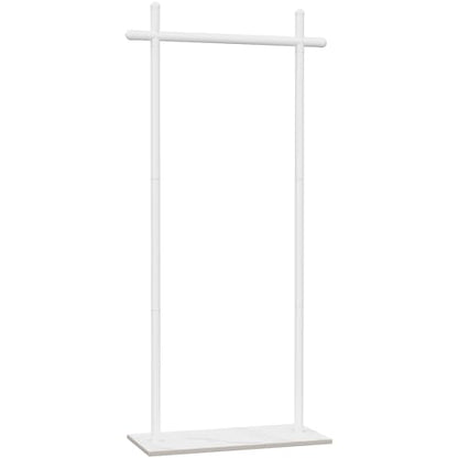 Coat Racks Freestanding with Natural Rock Base,68.9in,White,Large - color: White, size: 25.6*11.8*68.9in