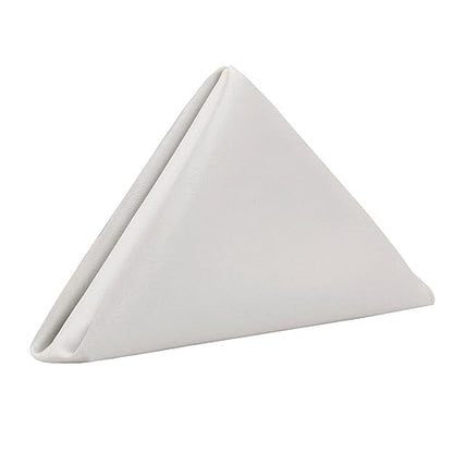 Your Chair Covers - 10 Pack 20 Inch L'Amour Satin Napkins White, Oversized, Double Folded and Hemmed Table Napkins for Restaurant, Bistro, Wedding, Thanksgiving and Christmas - color: White