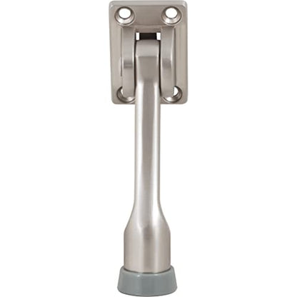 Stone Harbor Hardware Heavy-Duty Kick-Down Holder with 4 Screws, 4 Inches, Satin Nickel - color: Satin Nickel