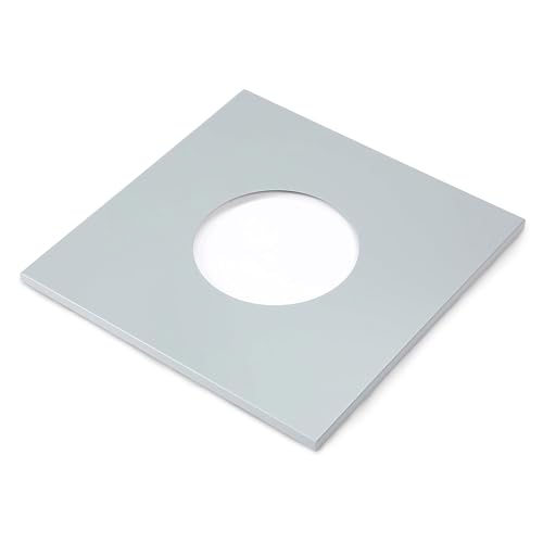Alpine Circle Lid Industries 29 Gallon Sturdy Steel Cube Recycling Container, Square Opening - 3 Color Cans Available Sold Separately (Lid Circle Opening) - color: Lid Circle Opening