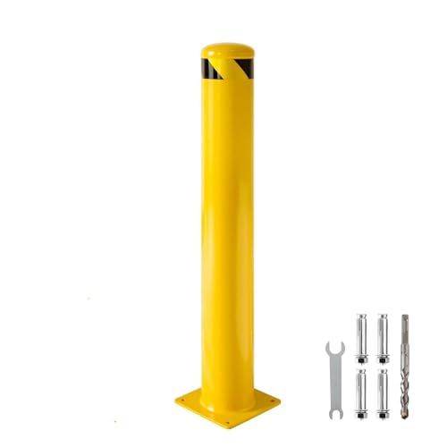 Safety Bollard,36 Inch Height Yellow Steel Bollard Post - size: 36x4.5