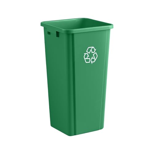 Green, 23 Gallon Square Commercial Trash Can, Heavy-Duty Garbage Can, Industrial Trash Bin for Restaurants/Commercial Facilities/Warehouses - color: Green, size: 23 Gallon