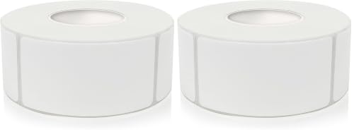 Removable Freezer Labels, Date Label 1x2 Inch Food Storage Stickers, Waterproof Oil Resistant Easy Clean Leaves no Residue 300 Total Per Roll (Pack of 2) - color: White, size: 1×2 inch (Pack of 2)