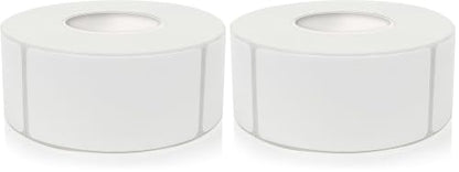 Removable Freezer Labels, Date Label 1x2 Inch Food Storage Stickers, Waterproof Oil Resistant Easy Clean Leaves no Residue 300 Total Per Roll (Pack of 2) - color: White, size: 1×2 inch (Pack of 2)