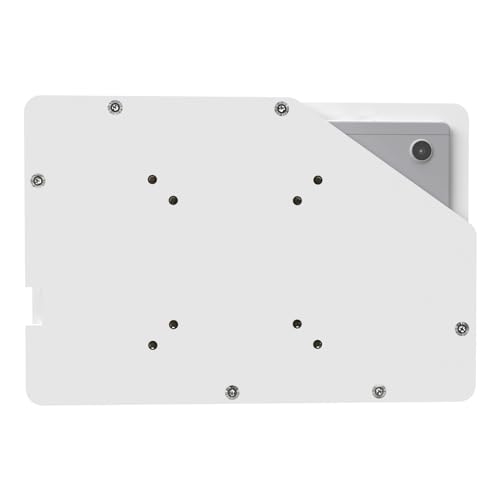 Anti-Theft Acrylic VESA Enclosure for Galaxy TAB S10 FE+ 13.1" with Free Wall Mount Kit & 90-Degree Angle Charge Cable (TAB S10 FE+ 13.1, White) - color: White, size: TAB S10 FE+ 13.1