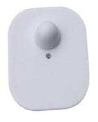 Checkpoint 8.2MHz Compatible 1,000pcs Extra Small White Square Hard Tag with Pins