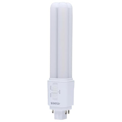 Satco LED PL Lamp 9.5W Replaces 18W/26W/32W CFL 3000K/3500K/4000K CCT Selectable G24q 4-Pin Base Dimmable S29856