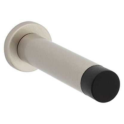 National Hardware N830-522 Cooper Door Stop, 3", Satin Nickel with Matte Black Tip - color: Satin Nickel with Matte Black Tip