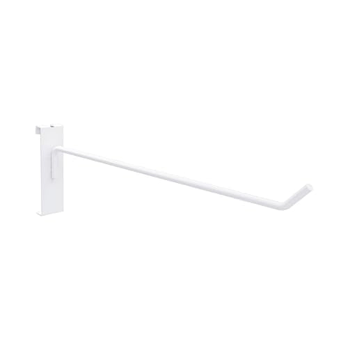 25pcs 10'' Gridwall Metal Hooks White 30 lb Capacity Hooks - color: White, size: 10 Inch