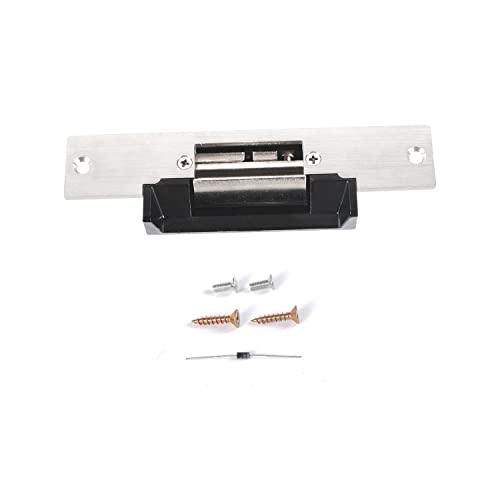 Electric Strike Lock, Wide Strike, Fail Secure Electric Door Lock - size: NO-Fail Secure Black