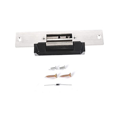 Electric Strike Lock, Wide Strike, Fail Secure Electric Door Lock - size: NO-Fail Secure Black
